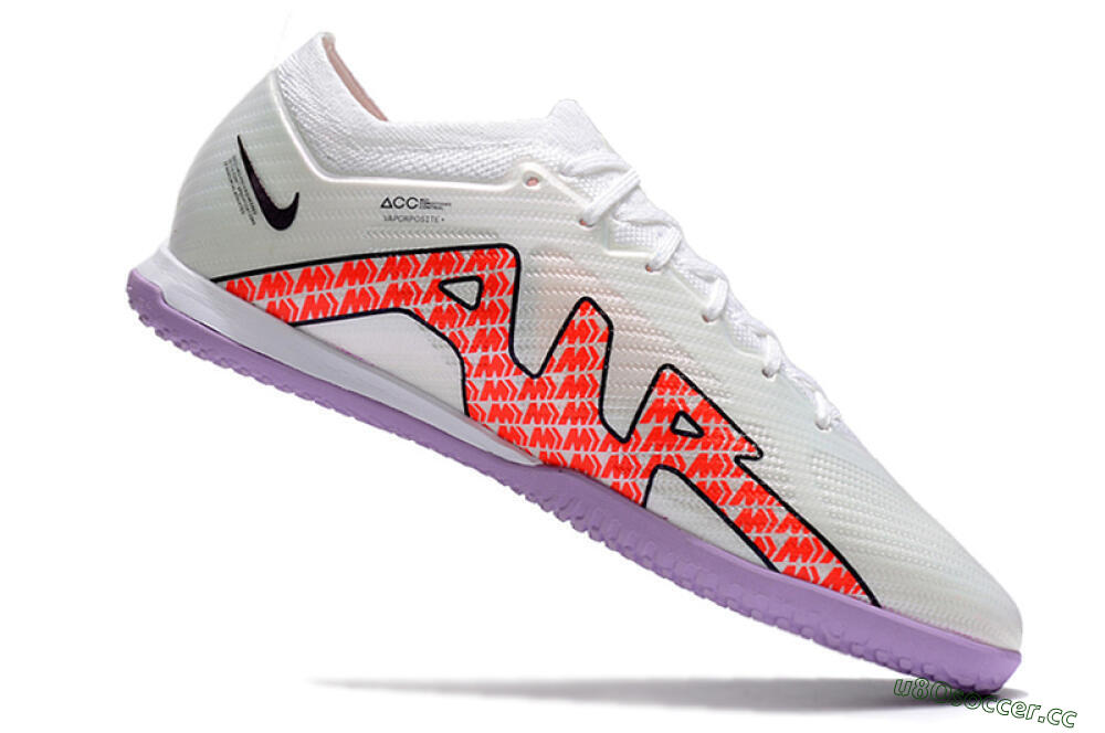 Unisex Nike Air Zoom Mercurial Vapor 15 Elite IC Futsal/Indoor Low-Tops Football Shoes - White/Red/Black 4