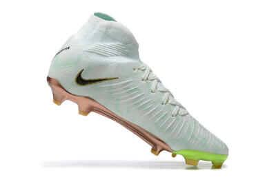 Men's Nike Phantom Luna Elite United Golden Pack FG Firm Ground High-Tops Football Boots - Jade/Black/Gold