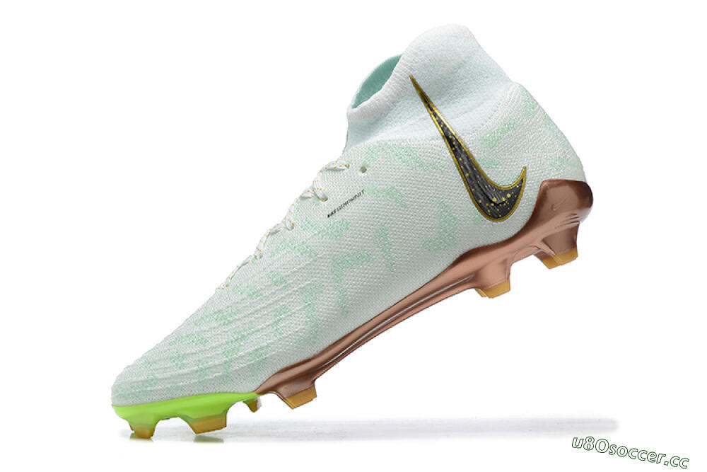 Men's Nike Phantom Luna Elite United Golden Pack FG Firm Ground High-Tops Football Boots - Jade/Black/Gold 7