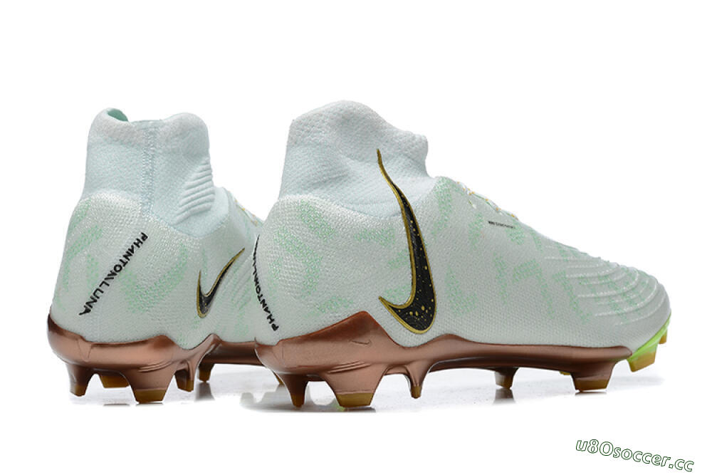 Men's Nike Phantom Luna Elite United Golden Pack FG Firm Ground High-Tops Football Boots - Jade/Black/Gold 8