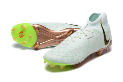 Men's Nike Phantom Luna Elite United Golden Pack FG Firm Ground High-Tops Football Boots - Jade/Black/Gold