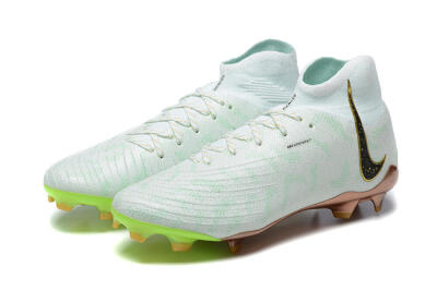 Men's Nike Phantom Luna Elite United Golden Pack FG Firm Ground High-Tops Football Boots - Jade/Black/Gold