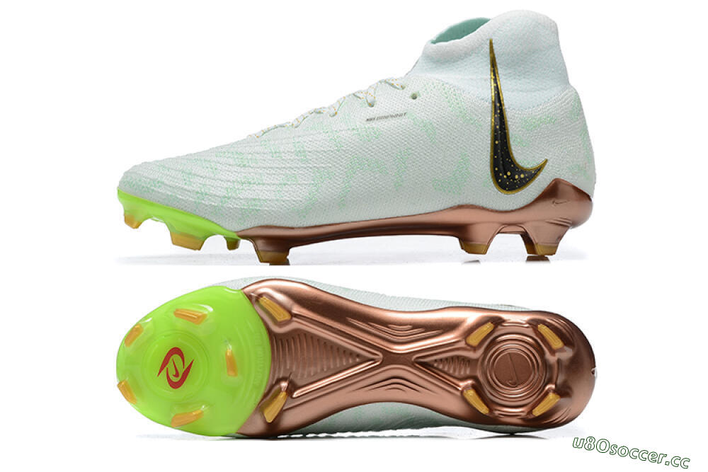 Men's Nike Phantom Luna Elite United Golden Pack FG Firm Ground High-Tops Football Boots - Jade/Black/Gold 1