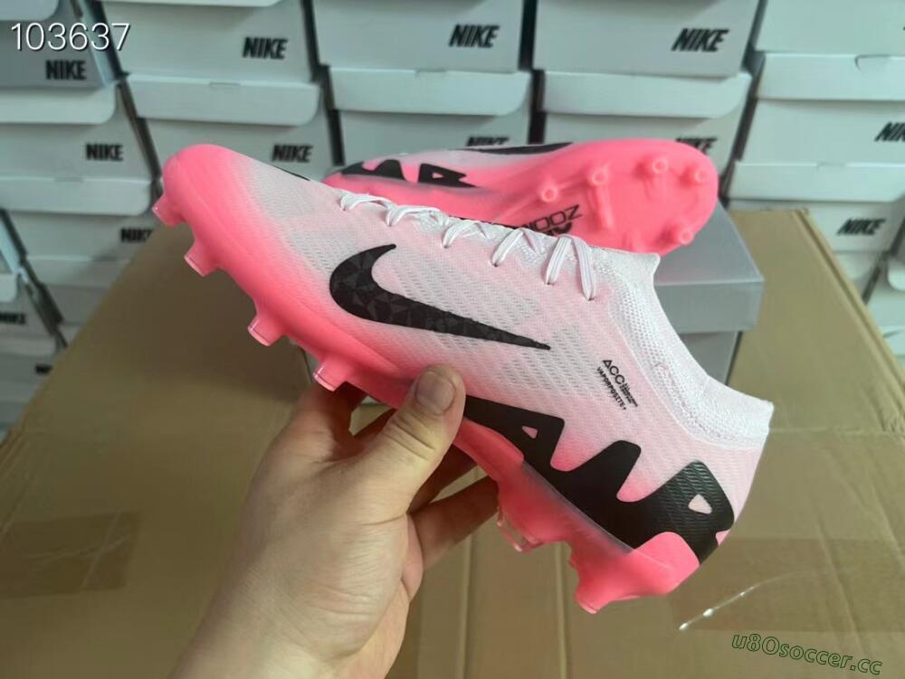 Men's Nike Air Zoom Mercurial Vapor 15 Elite FG Artificial Grass Low-Tops Football Boots - Pink/Black
