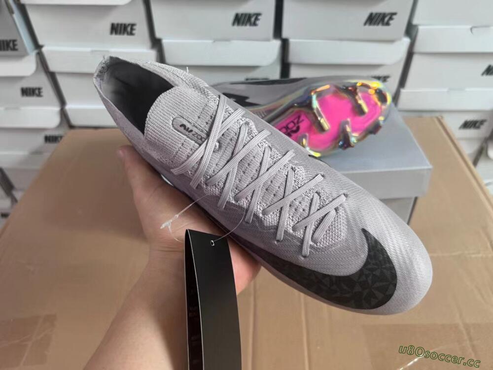 Unisex Nike Air Zoom Mercurial Vapor 15 Elite FG Firm Ground Low-Tops Football Boots - Grey/Black/Gold