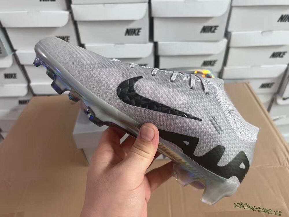 Unisex Nike Air Zoom Mercurial Vapor 15 Elite FG Firm Ground Low-Tops Football Boots - Grey/Black/Gold
