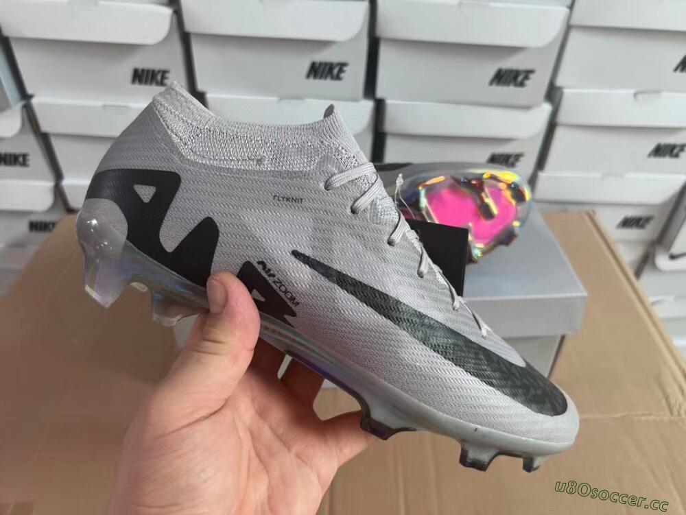 Unisex Nike Air Zoom Mercurial Vapor 15 Elite FG Firm Ground Low-Tops Football Boots - Grey/Black/Gold