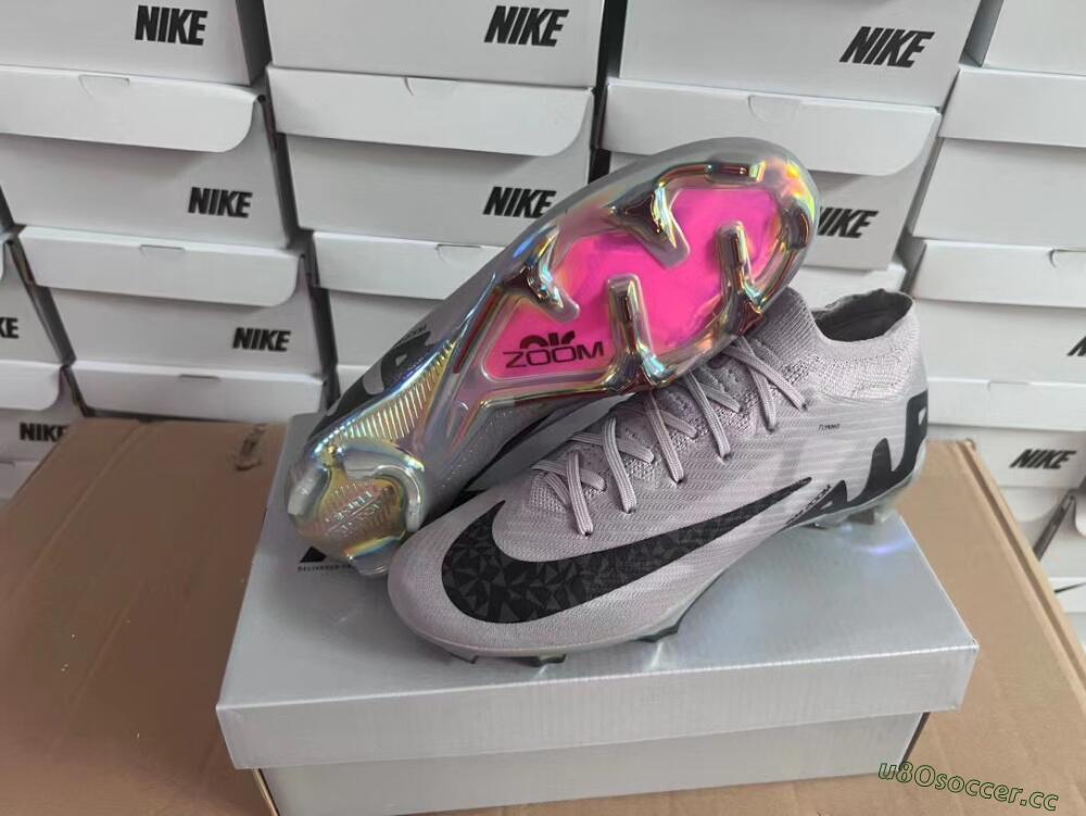 Unisex Nike Air Zoom Mercurial Vapor 15 Elite FG Firm Ground Low-Tops Football Boots - Grey/Black/Gold