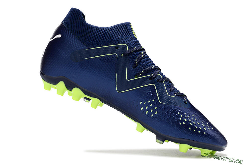 Men's Puma Future Ultimate MG Firm Ground Low-Tops Football Boots - Blue/Yellow/White 4