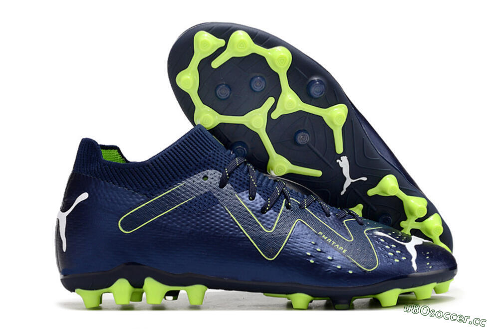 Men's Puma Future Ultimate MG Firm Ground Low-Tops Football Boots - Blue/Yellow/White 2