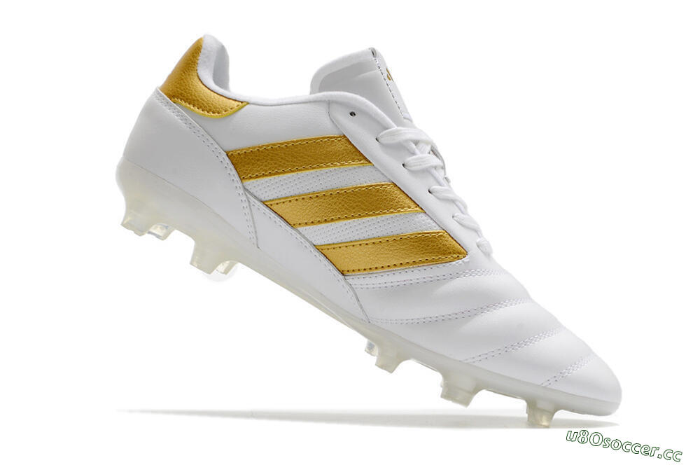 Men's Adidas Copa Mundial.1 FG Firm Ground Low-Tops Football Boots - White/Gold 4