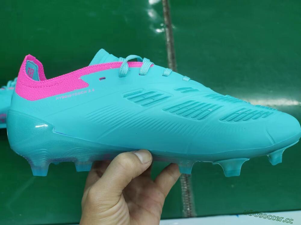 Men's Adidas Predator Accuracy FG Firm Ground Low-Tops Football Boots - Jade/Pink/Purple