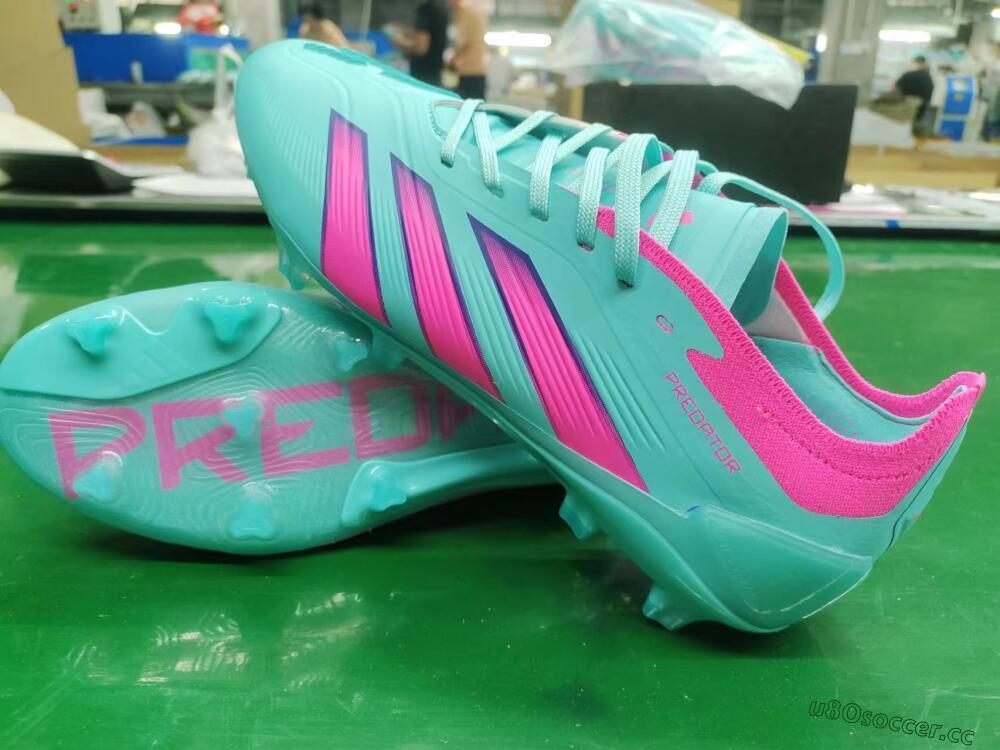 Men's Adidas Predator Accuracy FG Firm Ground Low-Tops Football Boots - Jade/Pink/Purple