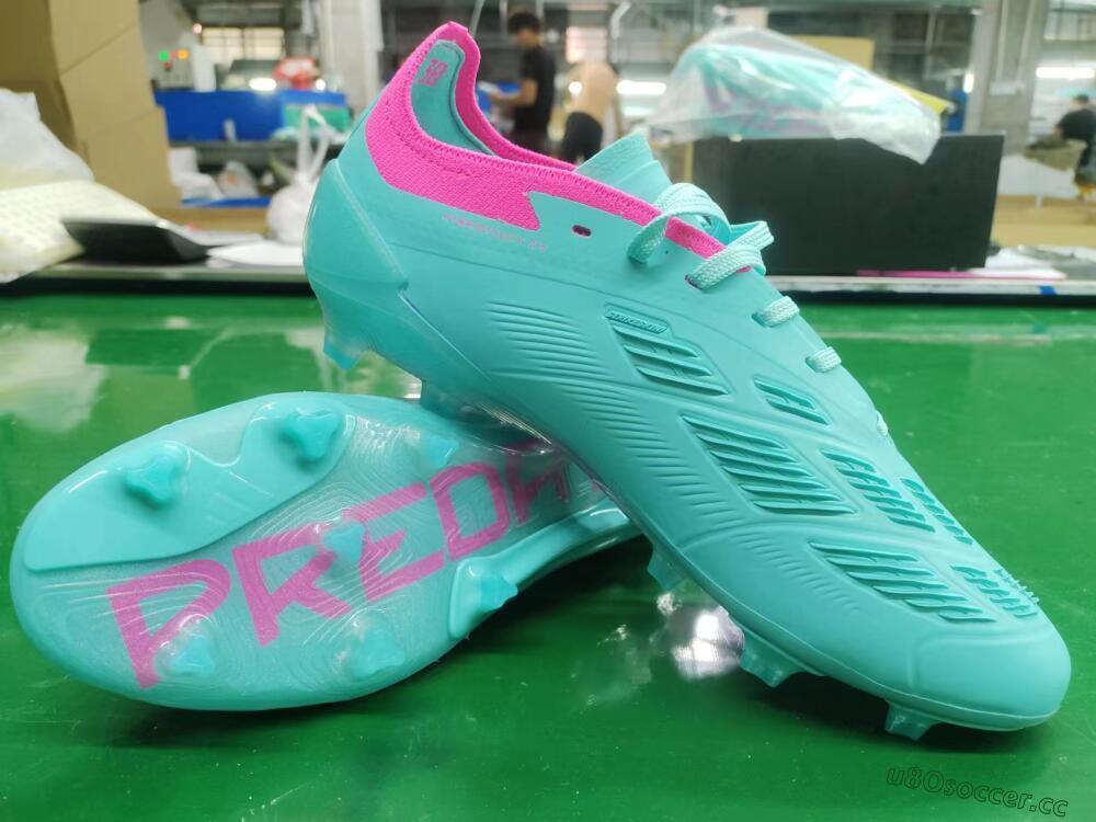 Men's Adidas Predator Accuracy FG Firm Ground Low-Tops Football Boots - Jade/Pink/Purple