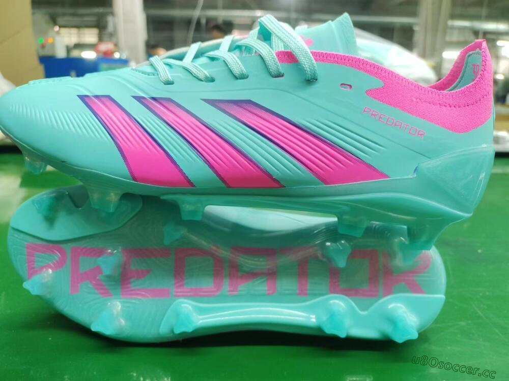 Men's Adidas Predator Accuracy FG Firm Ground Low-Tops Football Boots - Jade/Pink/Purple