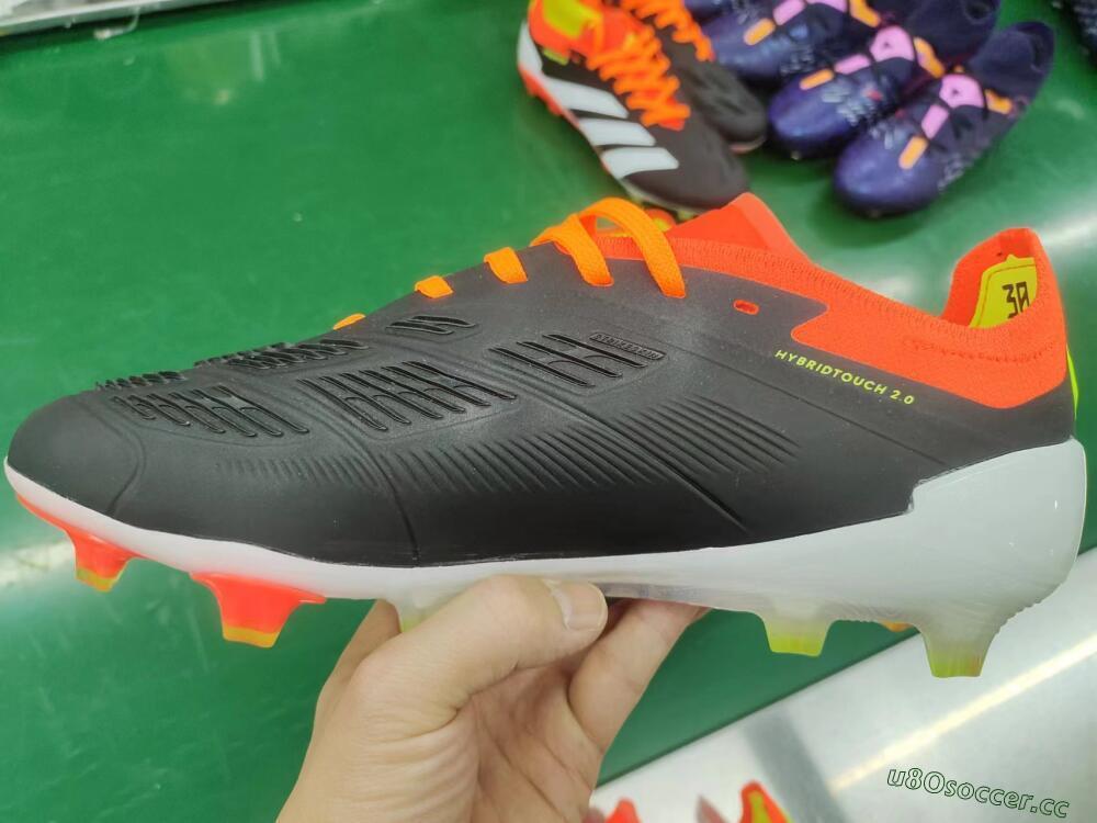 Men's Adidas Predator Elite FG Firm Ground Low-Tops Football Boots - Black/White/Pink