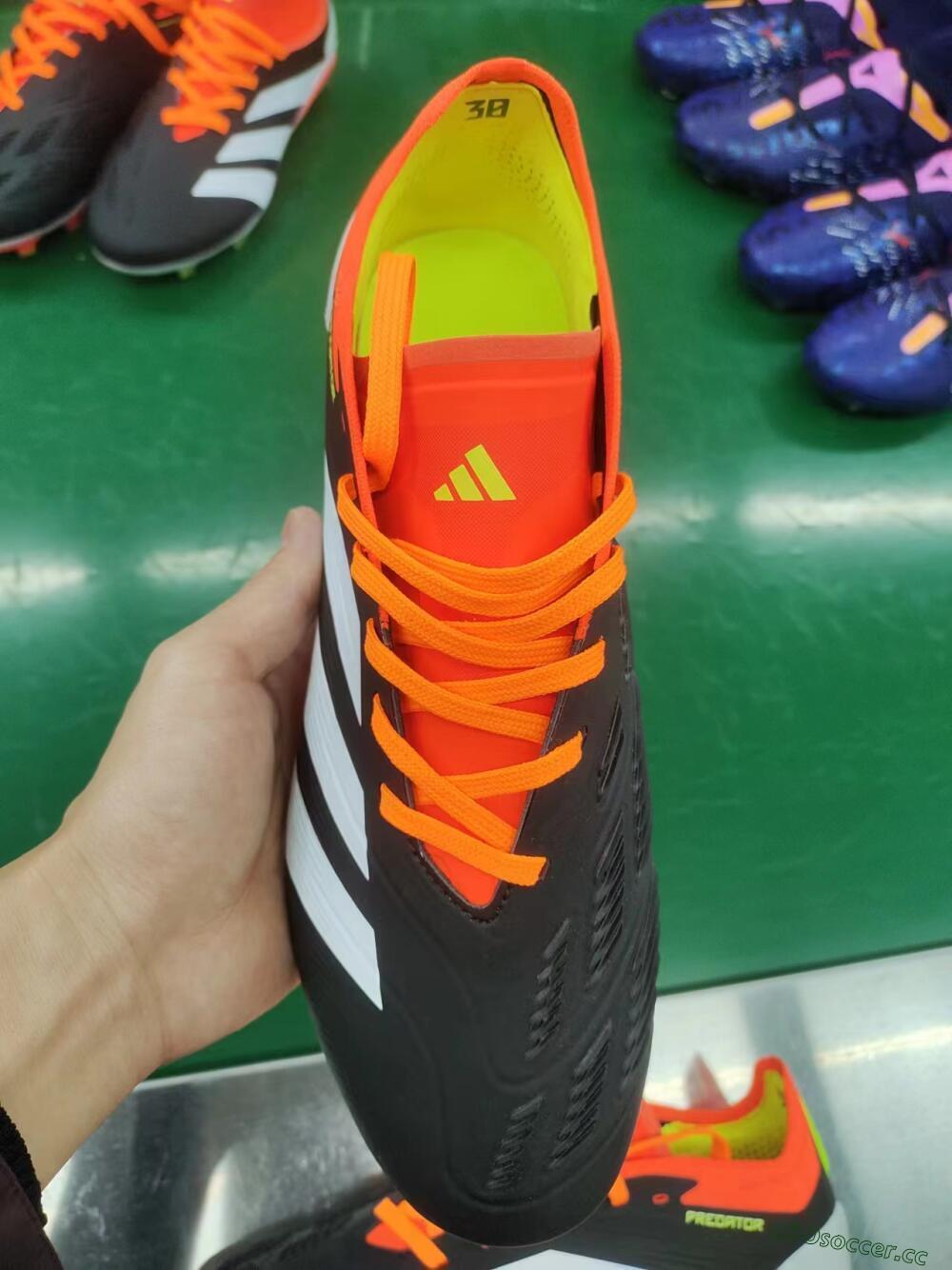 Men's Adidas Predator Elite FG Firm Ground Low-Tops Football Boots - Black/White/Pink