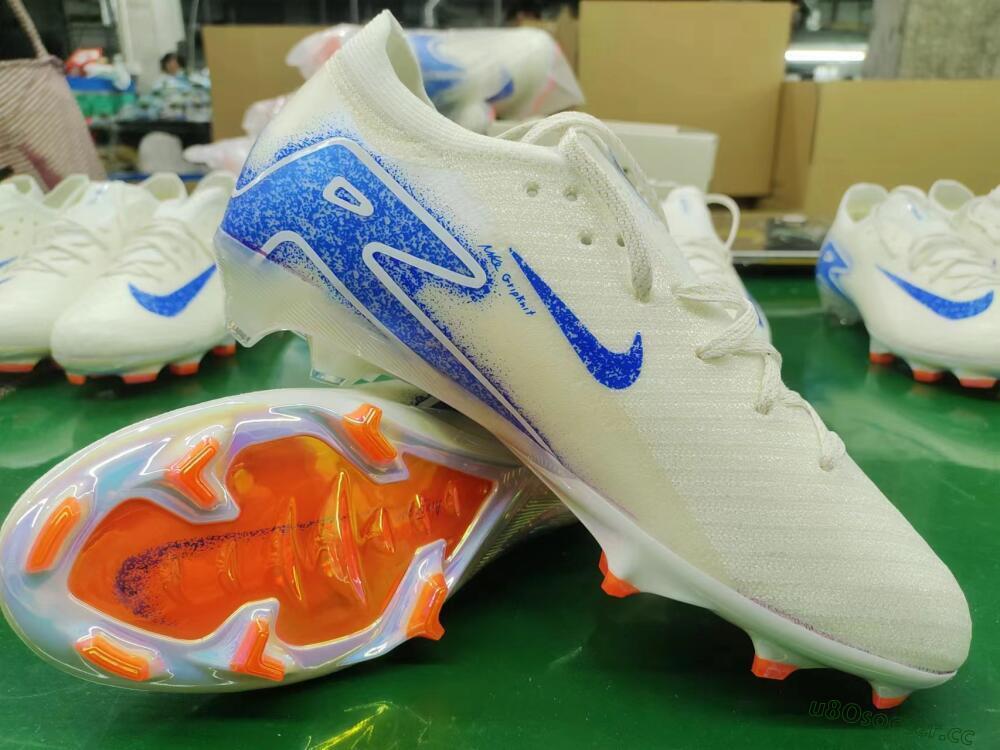 Unisex Nike Air Zoom Mercurial Vapor 16 Elite FG Firm Ground Low-Tops Football Boots - Beige/Blue/Orange