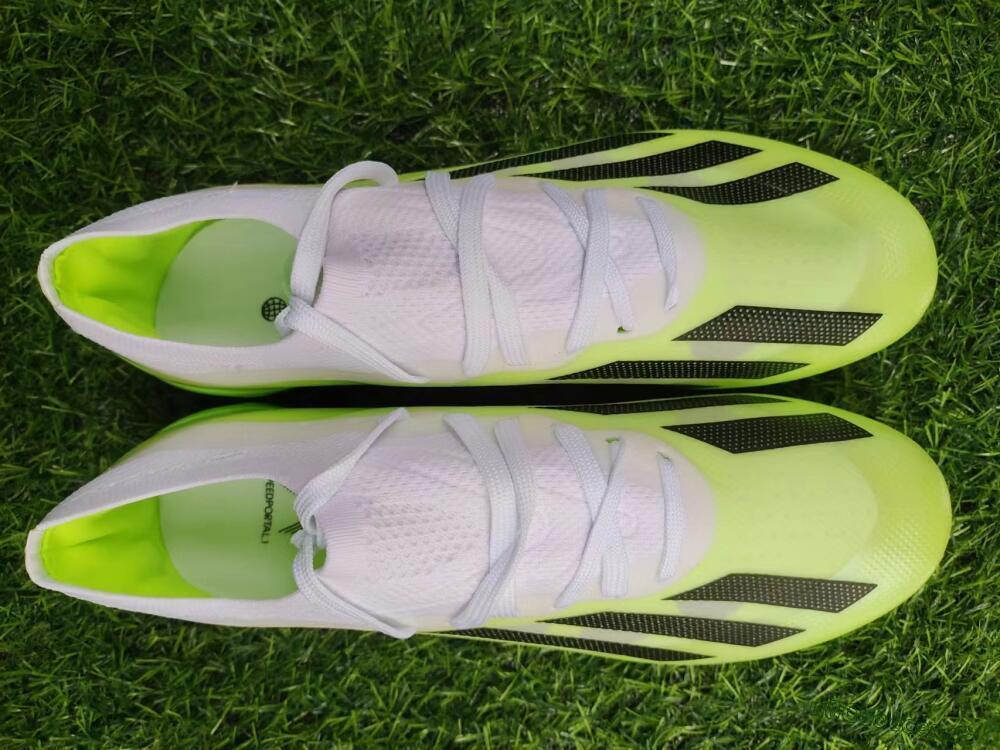 Men's Adidas X Crazyfast.1 Messi FG Firm Ground Low-Tops Football Boots - Green/Black/White