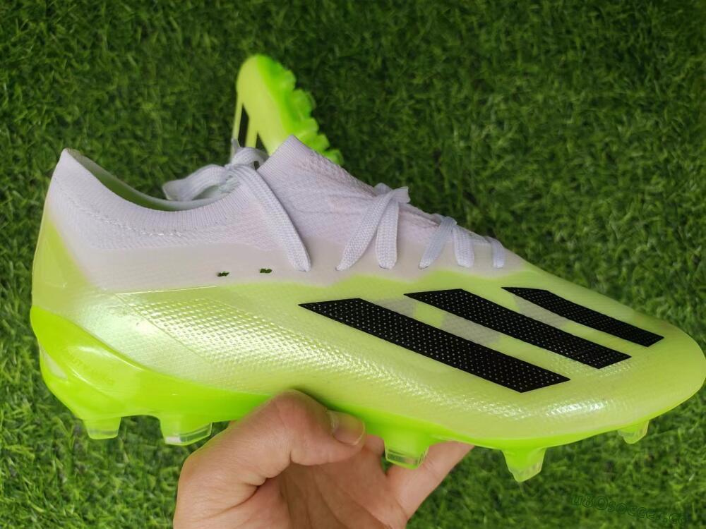 Men's Adidas X Crazyfast.1 Messi FG Firm Ground Low-Tops Football Boots - Green/Black/White