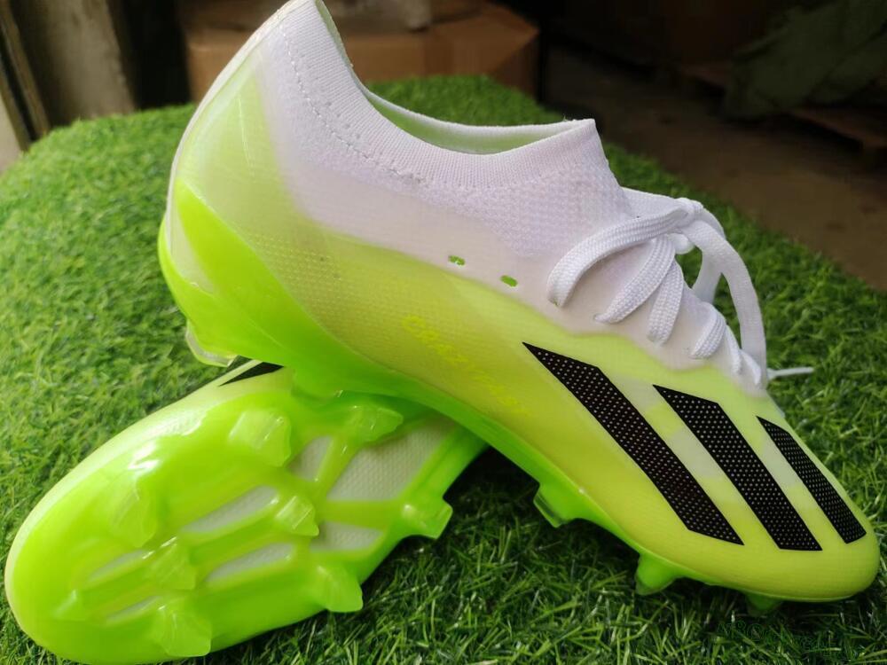 Men's Adidas X Crazyfast.1 Messi FG Firm Ground Low-Tops Football Boots - Green/Black/White