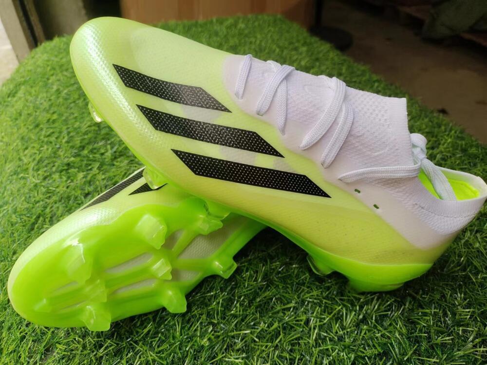 Men's Adidas X Crazyfast.1 Messi FG Firm Ground Low-Tops Football Boots - Green/Black/White