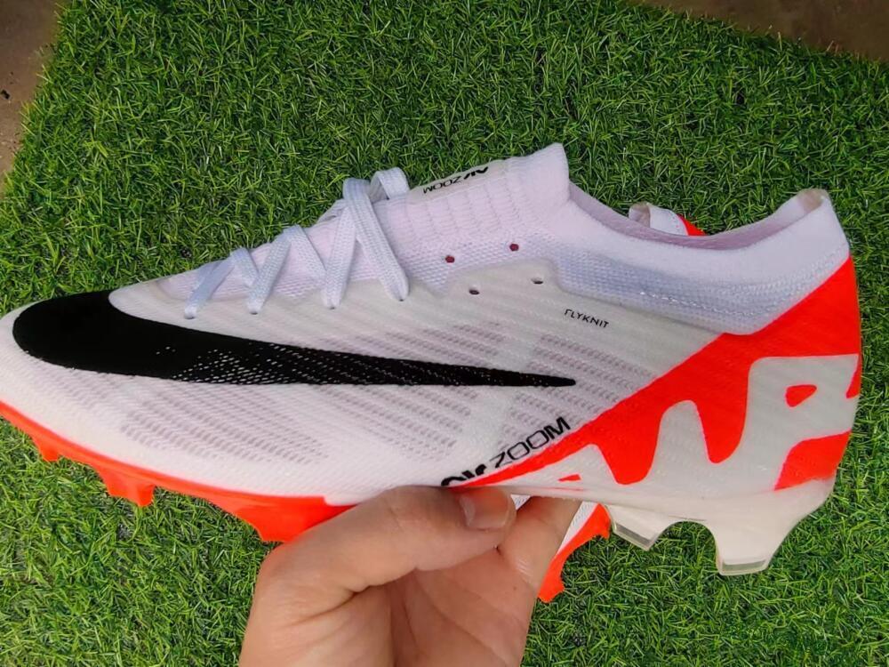 Men's Nike Air Zoom Mercurial Vapor 15 Elite FG Firm Ground Low-Tops Football Boots - White/Black/Red