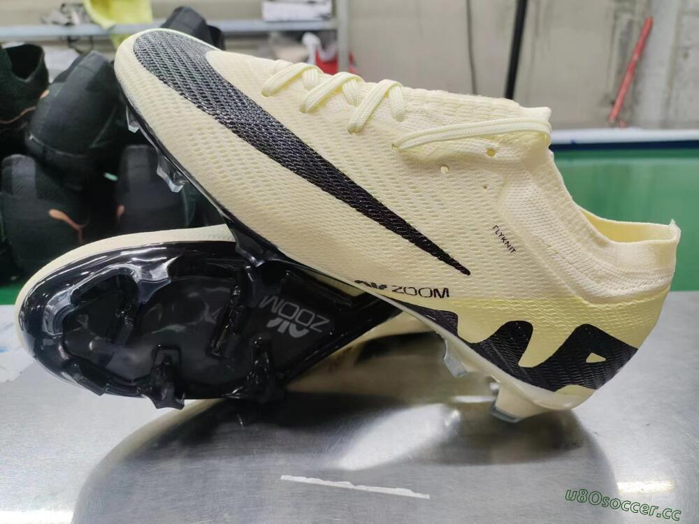 Unisex Nike Air Zoom Mercurial Vapor 15 Elite FG Firm Ground Low-Tops Football Boots - Beige/Black