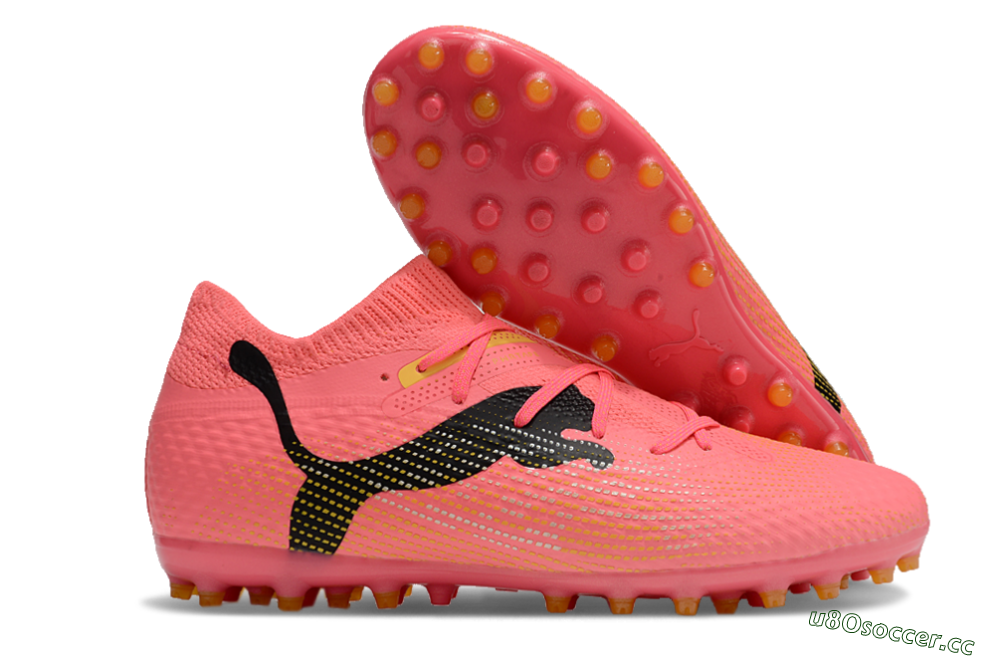 Men's Puma Future Ultimate MG Multi Ground Low-Tops Football Boots - Red/Black/Yellow 2