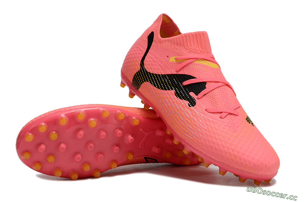 Men's Puma Future Ultimate MG Multi Ground Low-Tops Football Boots - Red/Black/Yellow 3