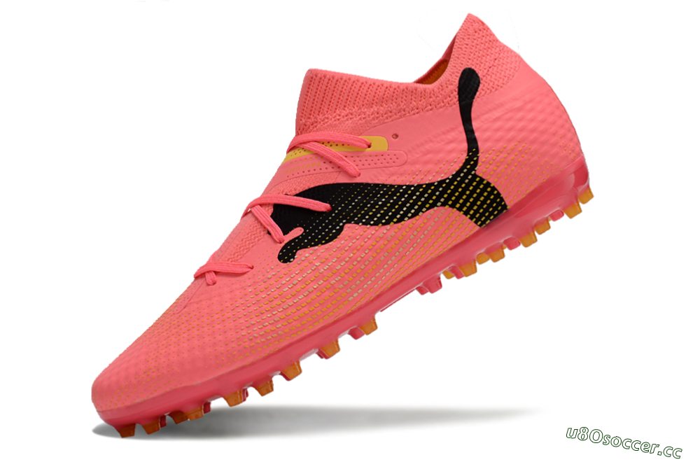 Men's Puma Future Ultimate MG Multi Ground Low-Tops Football Boots - Red/Black/Yellow 5