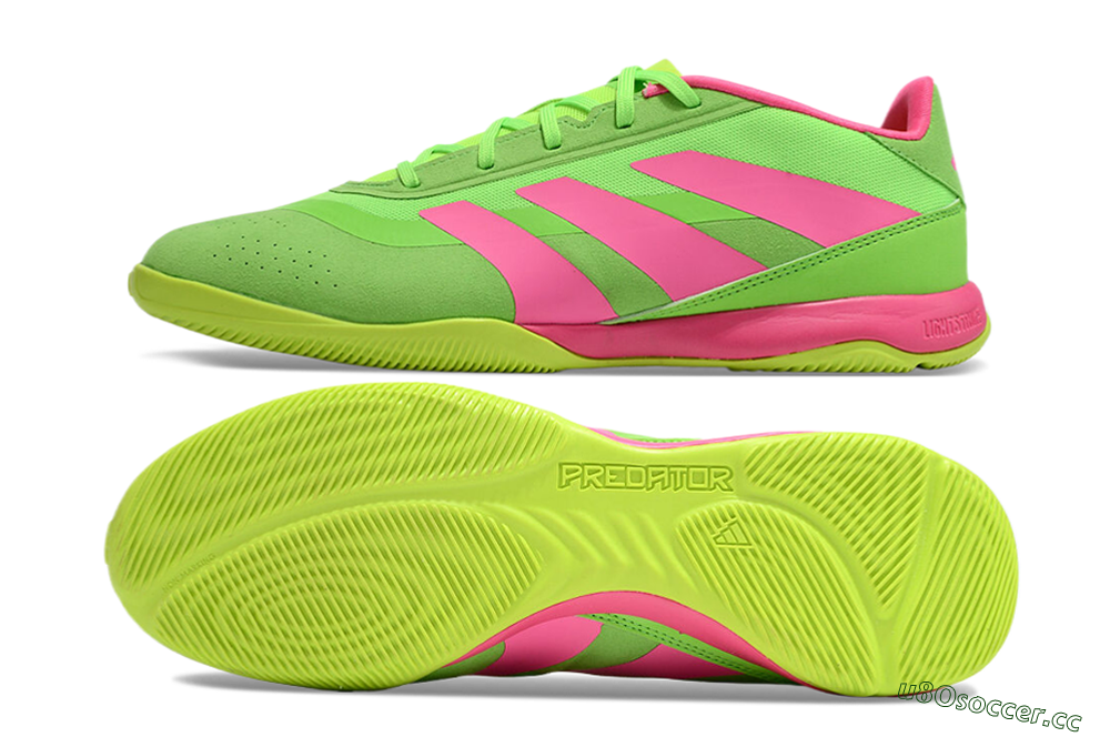Men's Adidas Predator 24 Elite IC Indoor & Futsal Low-Tops Football Shoes - Yellow/Pink 1
