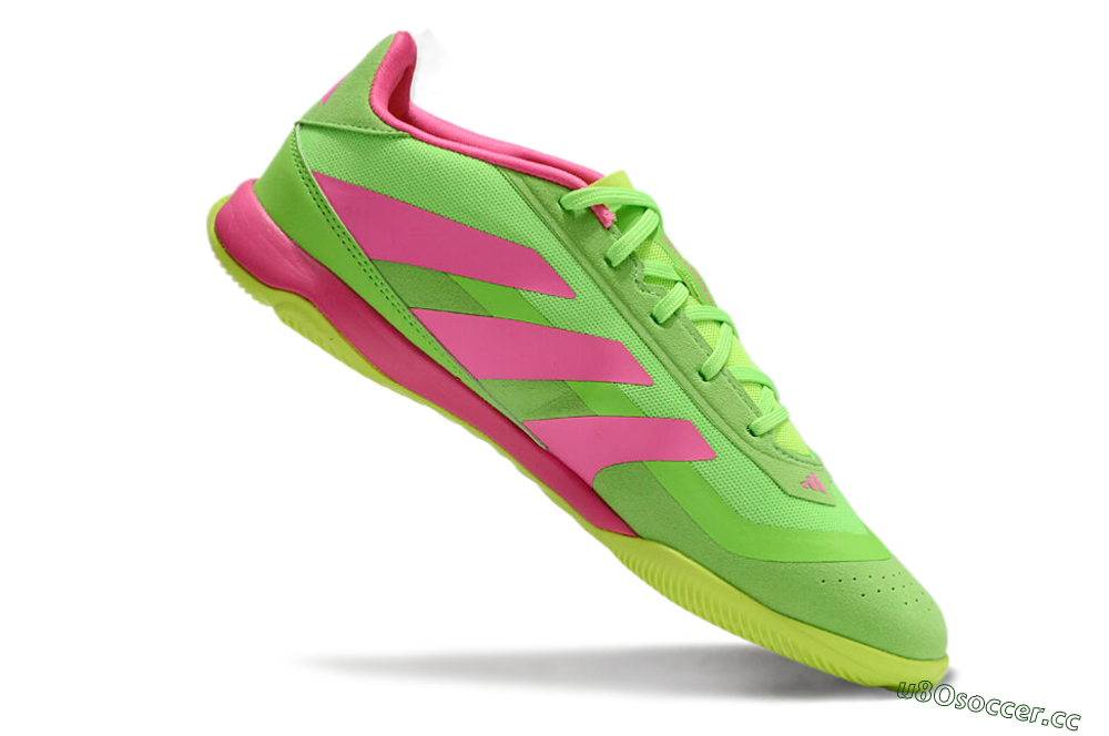 Men's Adidas Predator 24 Elite IC Indoor & Futsal Low-Tops Football Shoes - Yellow/Pink 4