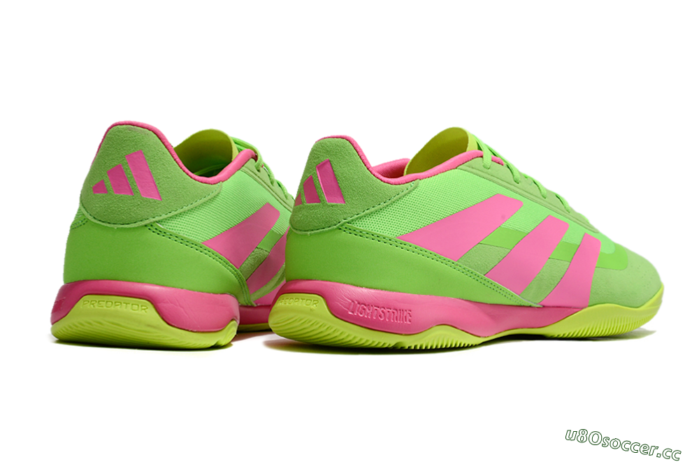 Men's Adidas Predator 24 Elite IC Indoor & Futsal Low-Tops Football Shoes - Yellow/Pink 6