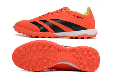 Men's Adidas Predator 24 Elite TF Artificial Turf Low-Tops Football Shoes - Red/Black/White