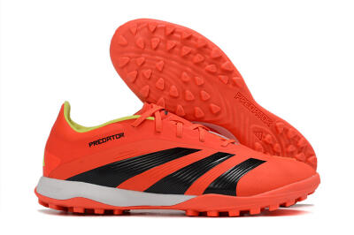 Men's Adidas Predator 24 Elite TF Artificial Turf Low-Tops Football Shoes - Red/Black/White
