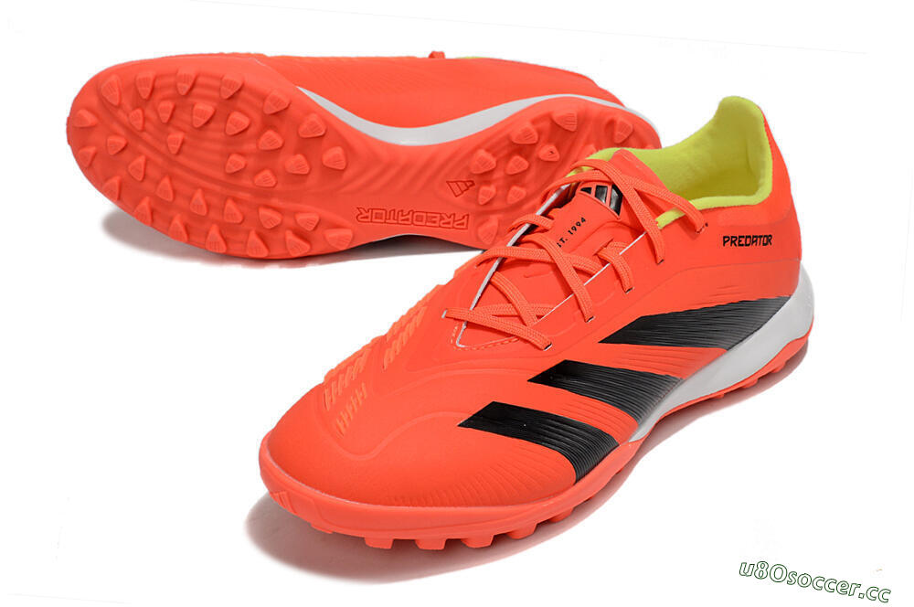 Men's Adidas Predator 24 Elite TF Artificial Turf Low-Tops Football Shoes - Red/Black/White 3