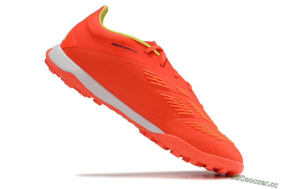 Men's Adidas Predator 24 Elite TF Artificial Turf Low-Tops Football Shoes - Red/Black/White 4