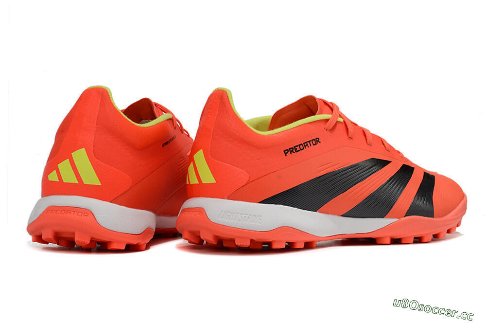 Men's Adidas Predator 24 Elite TF Artificial Turf Low-Tops Football Shoes - Red/Black/White 6