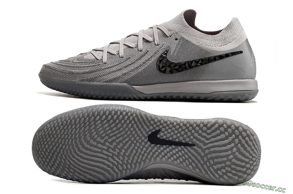 Men's Nike Phantom GX 2 Elite IC Indoor & Futsal Low-Tops Football Shoes - Grey/Black 1
