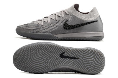 Men's Nike Phantom GX 2 Elite IC Indoor & Futsal Low-Tops Football Shoes - Grey/Black