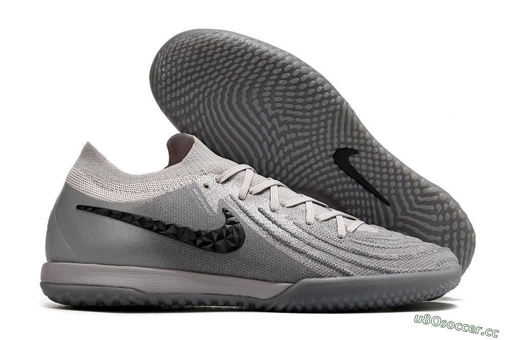 Men's Nike Phantom GX 2 Elite IC Indoor & Futsal Low-Tops Football Shoes - Grey/Black 2