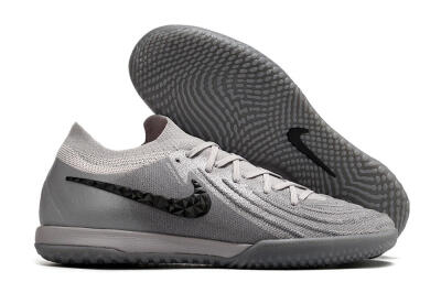Men's Nike Phantom GX 2 Elite IC Indoor & Futsal Low-Tops Football Shoes - Grey/Black