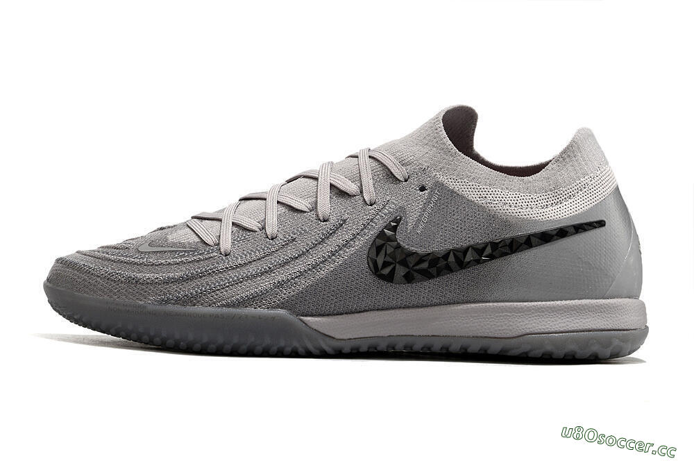Men's Nike Phantom GX 2 Elite IC Indoor & Futsal Low-Tops Football Shoes - Grey/Black 0