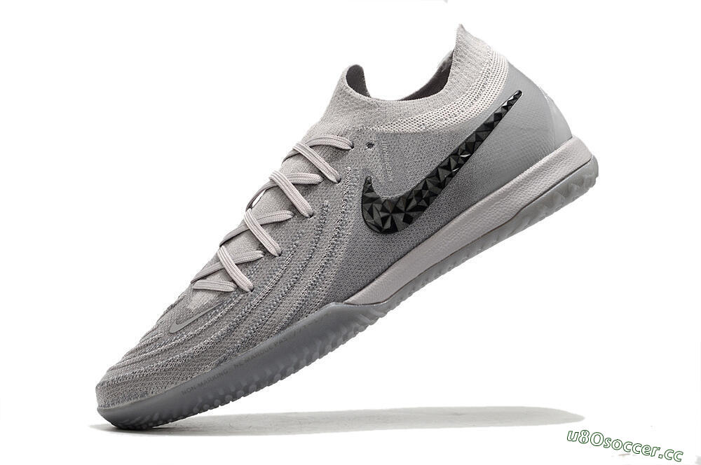 Men's Nike Phantom GX 2 Elite IC Indoor & Futsal Low-Tops Football Shoes - Grey/Black 5