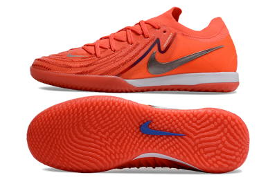 Men's Nike Phantom GX 2 Elite IC Indoor & Futsal Low-Tops Football Shoes - Red/Silver/Blue