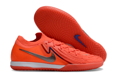 Men's Nike Phantom GX 2 Elite IC Indoor & Futsal Low-Tops Football Shoes - Red/Silver/Blue