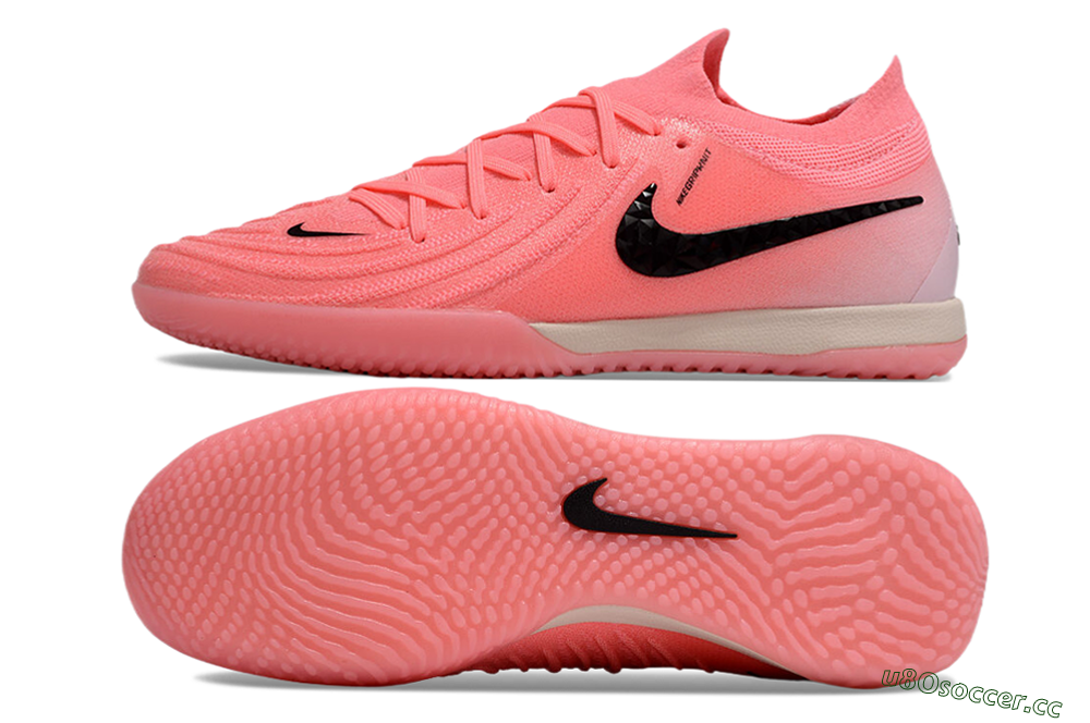 Men's Nike Phantom GX 2 Elite IC Indoor & Futsal Low-Tops Football Shoes - Pink/Black/White 1