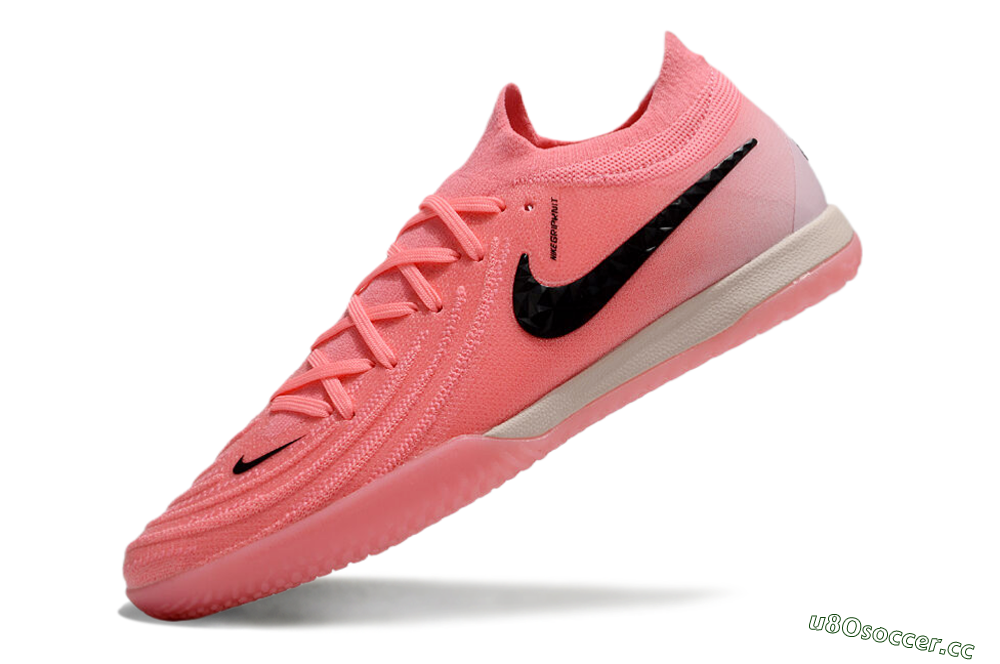 Men's Nike Phantom GX 2 Elite IC Indoor & Futsal Low-Tops Football Shoes - Pink/Black/White 5