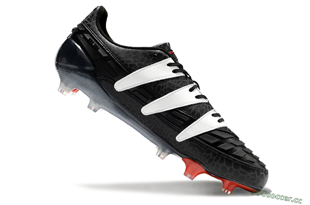 Men's Adidas Predator Accelerator 94 FG Firm Ground Low-Tops Football Boots - Black/White/Red 4